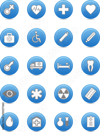 Medical icon set, vector illustration