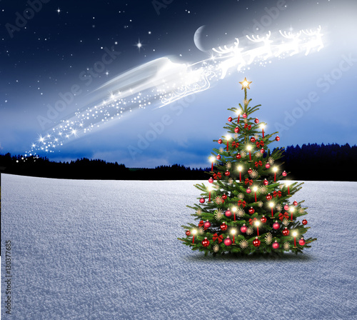 Santa Claus am Himmel