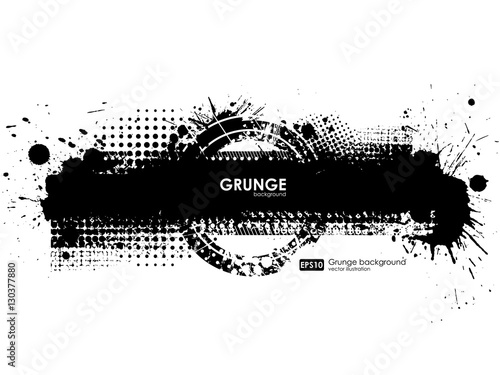 Ink Splash Background. Black Paint Splattered Shape. Grunge Background Texture. Vector Distress Background. Cracked Banner. Distress Texture. Grunge Texture. Brush Stroke. Print for t-shirt