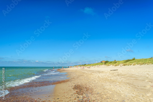 RUSSIA, VILLAGE of "MARINE"- August, 2016: the Beach on the Curonian spit