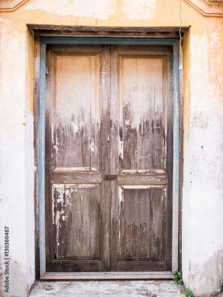 Old vintage Brown wooden door