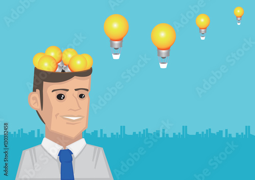 Ideas Taking Flight Metaphorical Vector Illustration