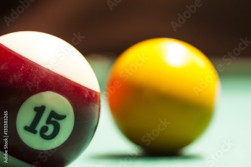 Obraz na plátně Billiard balls.Close up