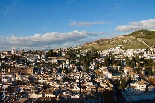 Granada - Vista sul quartiere Albaicin - Alhambra Palace