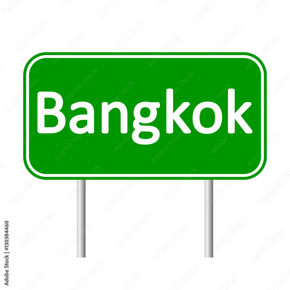Bangkok road sign isolated on white background. Bangkok road sign isolated on white background.