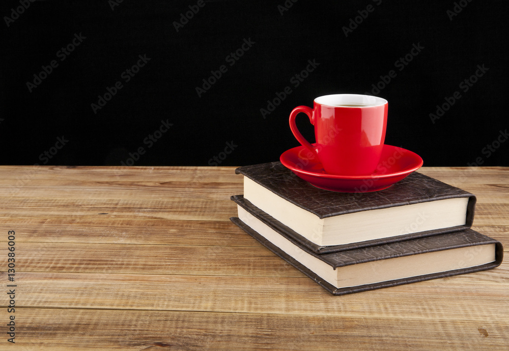 books and coffee Cup