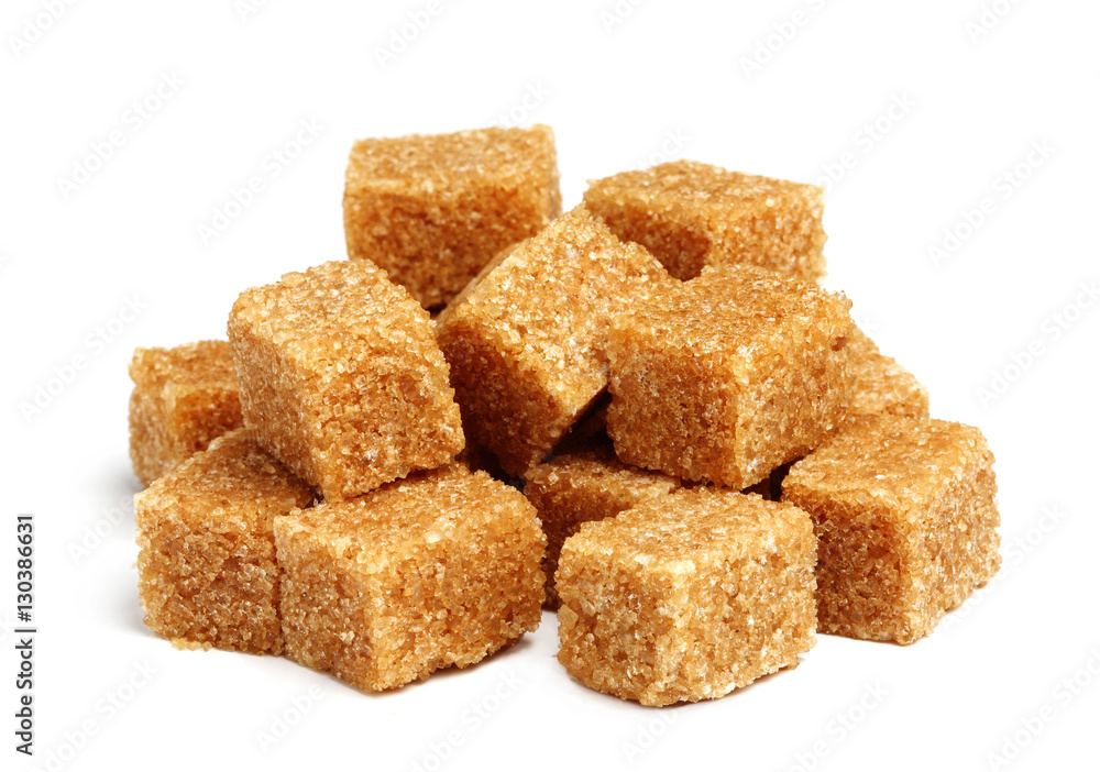Cane sugar cubes isolated. Cane sugar cubes isolated.