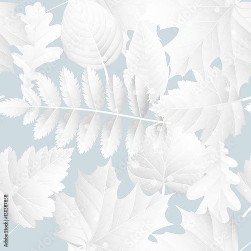 Fall Winter poster with leaves background. EPS 10