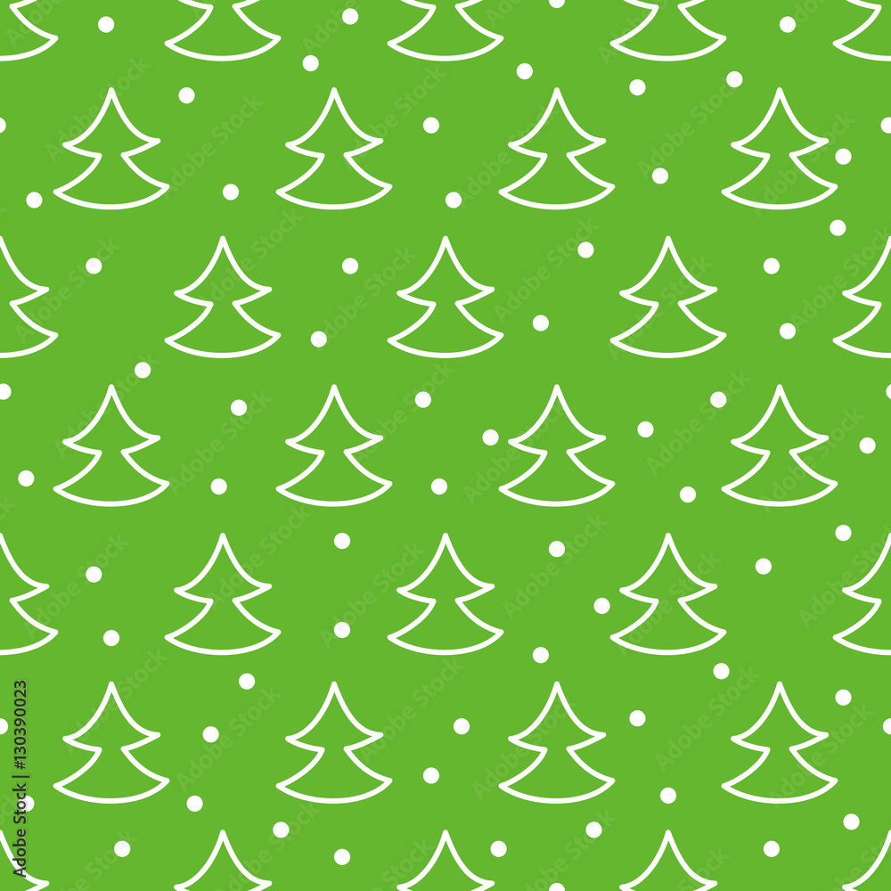 Obraz premium Seamless background of Christmas trees