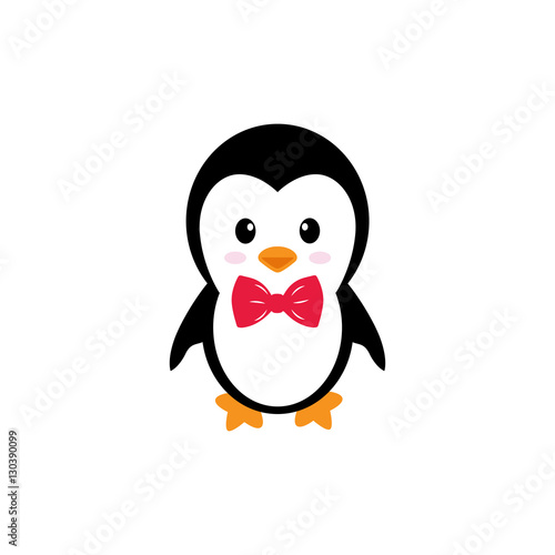 cute penguin on a white background