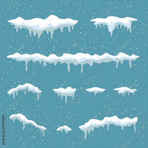 winter snowdrift blue background
