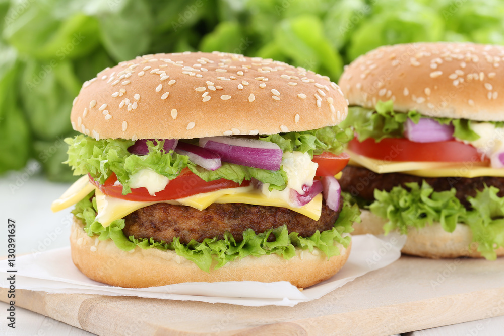 Cheeseburger Hamburger Burger Käse Tomaten Cheeseburger Hamburger Burger Käse Tomaten