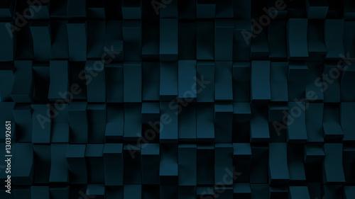 Black background with cubes, 3d illustration, 3d rendering.