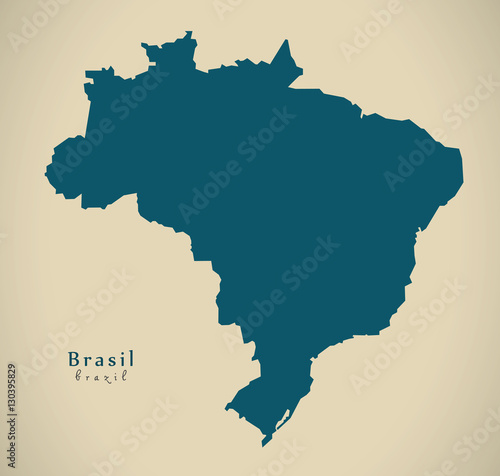 Modern Map - Brasil BR Brazil Illustration photo