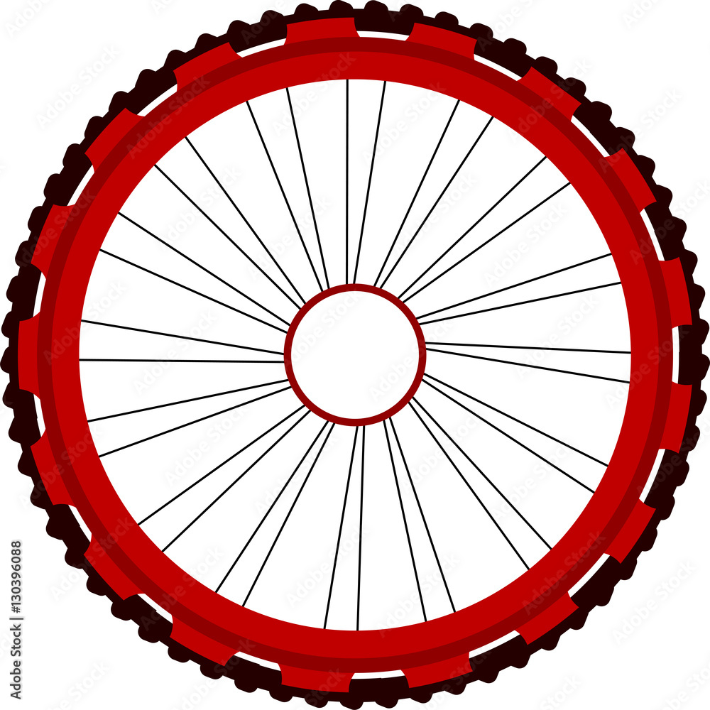 Bicycle wheel isolated on white Bicycle wheel isolated on white