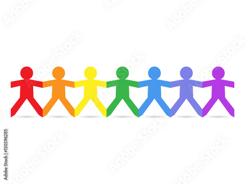 Paper People Rainbow