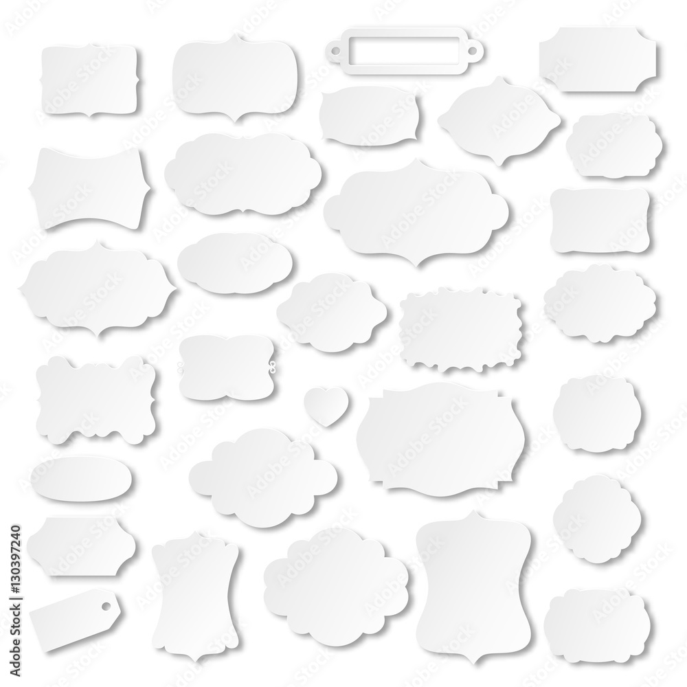Set of vector elements for design. Realistic labels, tags. Set of vector elements for design. Realistic labels, tags.