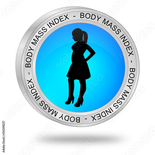 Body Mass Index Button - 3D illustration