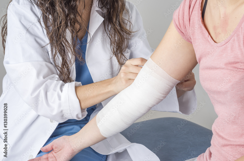 Fototapeta premium Compression bandage to inflammation.