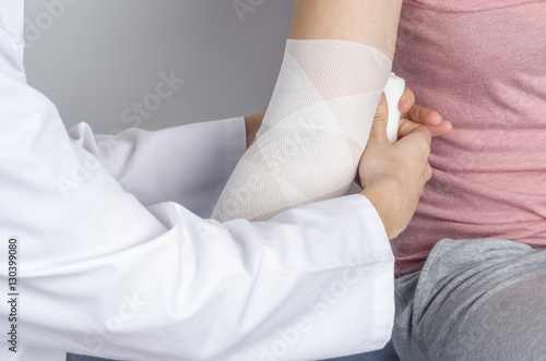Compression bandage to inflammation.