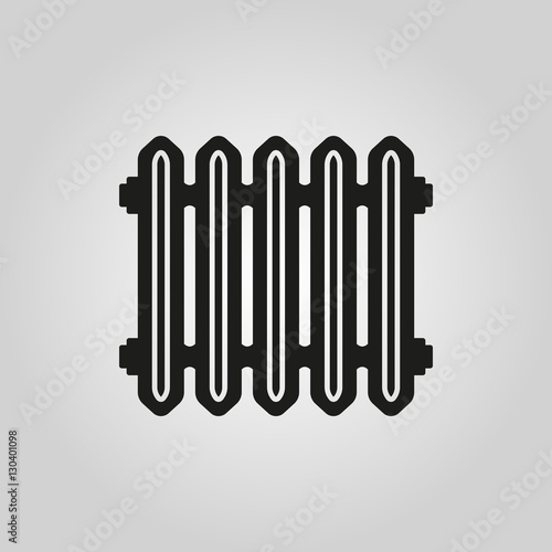 Radiator icon. Heater and heating, heat symbol. Flat design. Stock - Vector illustration