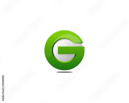 Letter G 3D Glossy Logo Design Template Element