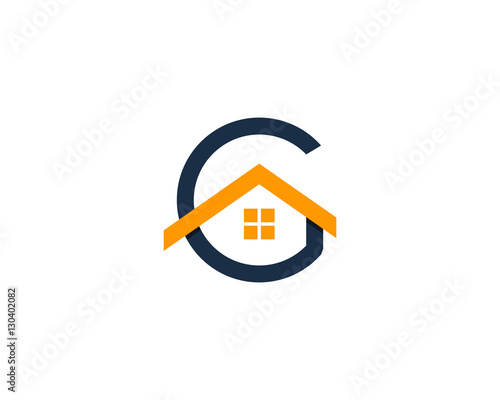 Letter G House Logo Design Template Element