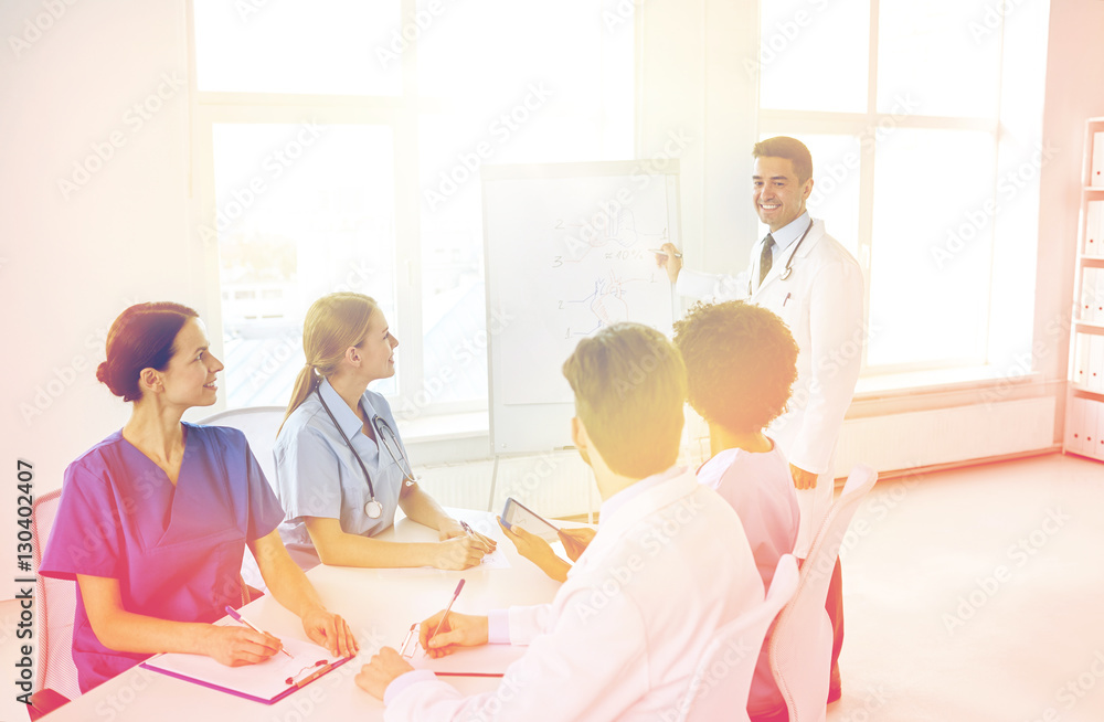 Fototapeta premium group of doctors on presentation at hospital