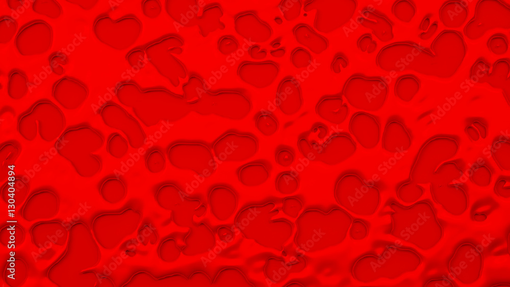 Red abstract, three-dimensional background with flowing fluid fl Red abstract, three-dimensional background with flowing fluid fl