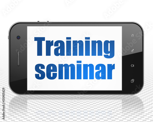 Education concept: Smartphone with Training Seminar on display