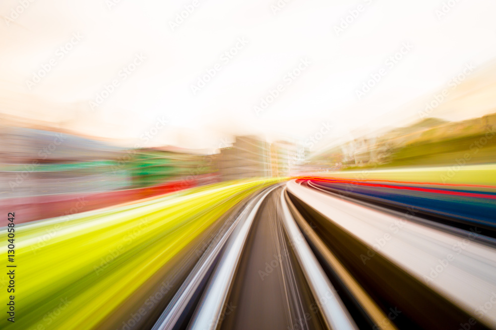 Speed motion in urban highway road tunnel