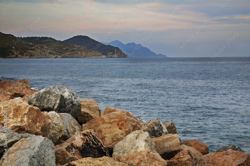Mediterranean sea near Villajoyosa. Province of Alicante. Spain