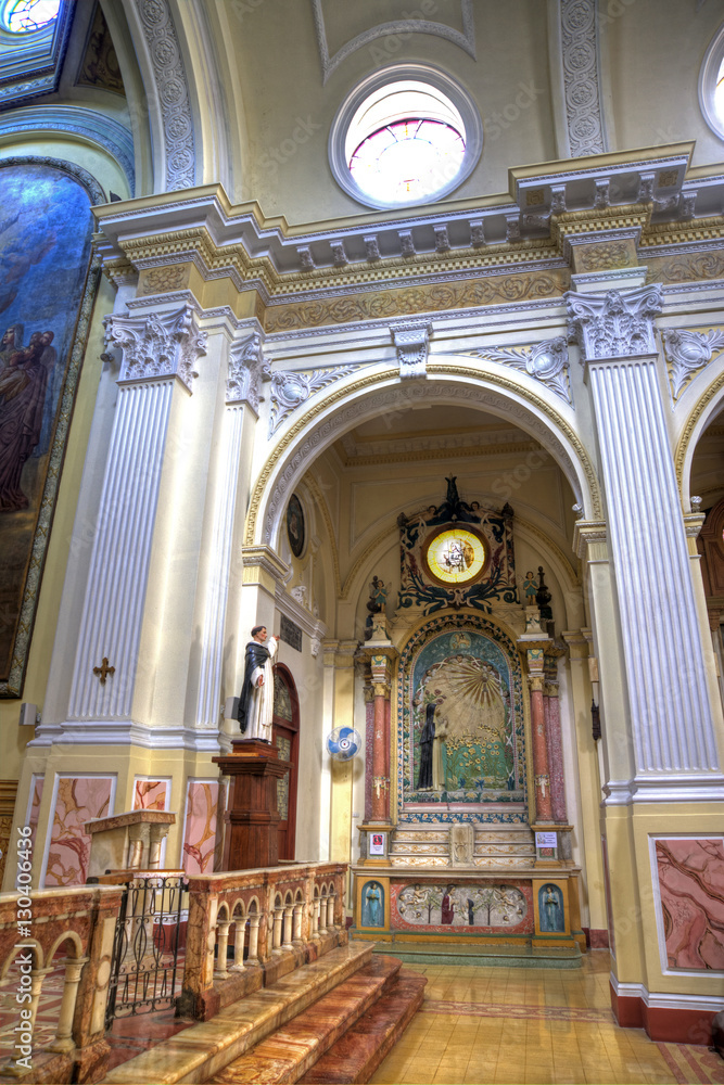 Interior of the Santo Domingo church, Guayaquil, Ecuador