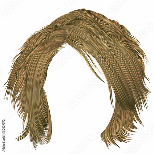 trendy woman disheveled hairs blond  colors .  beauty fashion .  realistic 3d 

