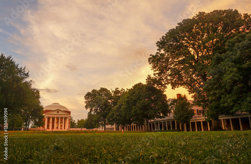 Sunset over the Academical Village, UVA