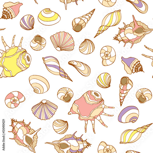 Sea vector seamless pattern