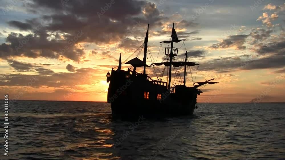 Piratenschiff in der Karibik Piratenschiff in der Karibik
