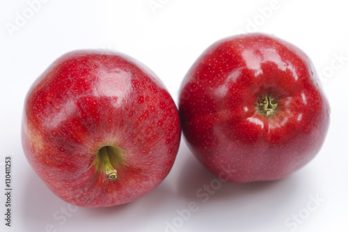 Fresh red apple on white background healthy apple fruit food iso