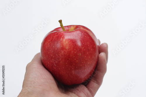 Apple on hand