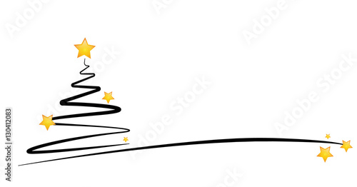 Christmas Tree Scribble with stars