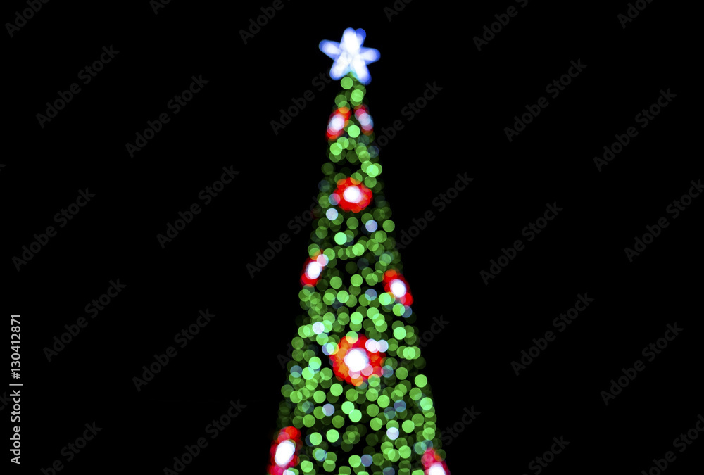 Blured christmas tree lights isolated Blured christmas tree lights isolated