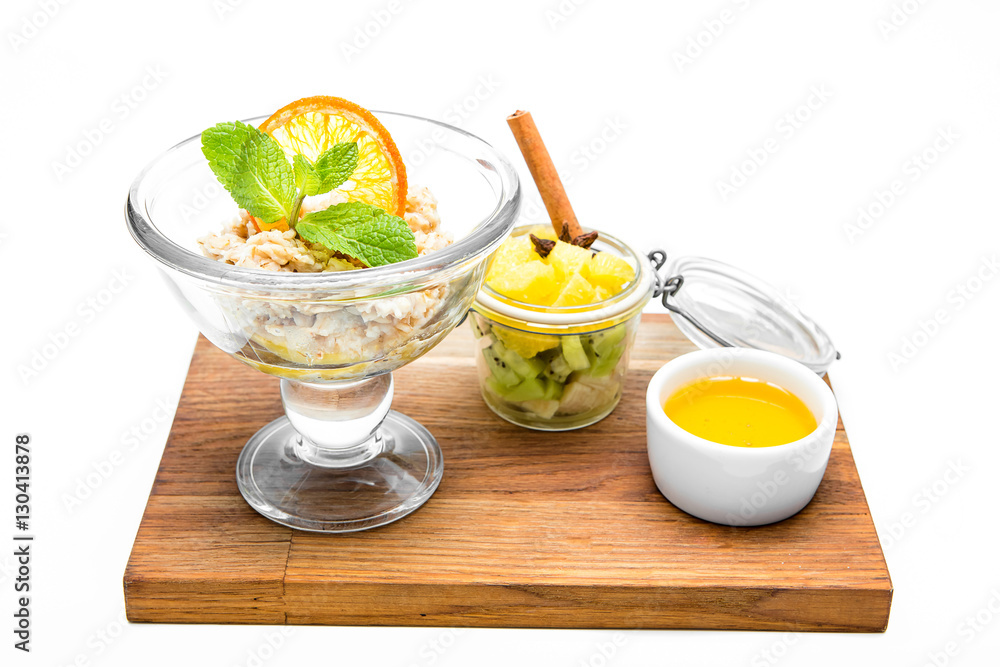 oatmeal with fruit and honey oatmeal with fruit and honey