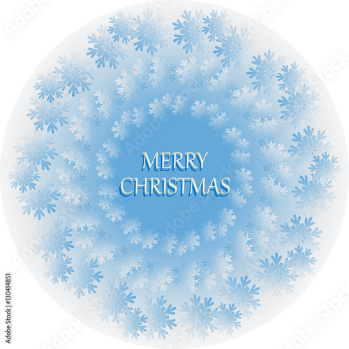 Snow waltz. Vector image. Composition for design greeting Christmas and New year.