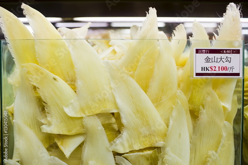 Sharks fins on sale in shop in Wing Lok Street, Sheung Wan, Hong Kong, China photo