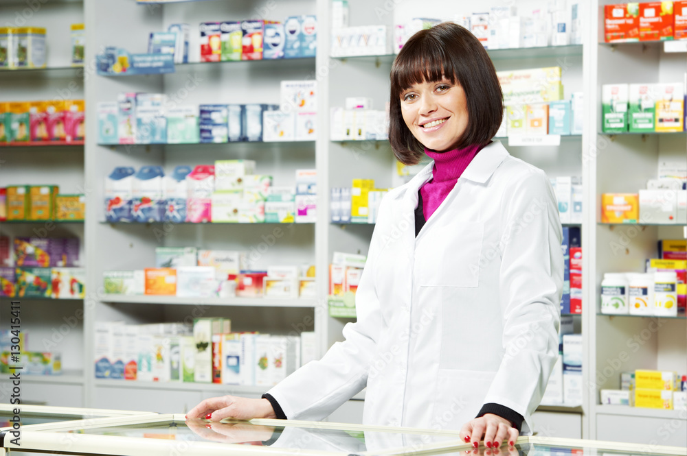 pharmacy worker in drug store