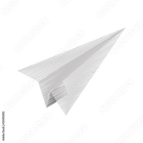 Paper plane origami icon vector illustration graphic design