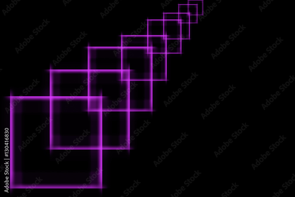 Fototapeta premium abstract purple squares on a black background