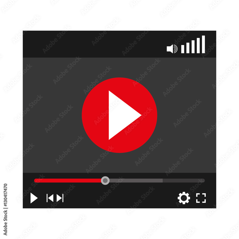 Online video media icon vector illustration graphic design Online video media icon vector illustration graphic design