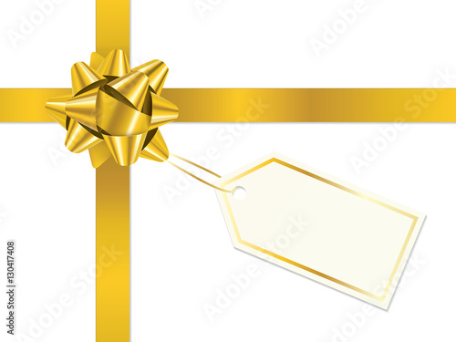 GOLD GIFT BOW AND CARD 