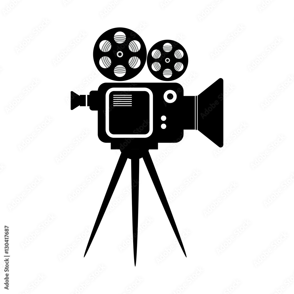 Obraz premium Cinema camcorder equipment icon vector illustration graphic design